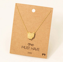 Load image into Gallery viewer, The State Of Ohio Silhouette Necklace - Various
