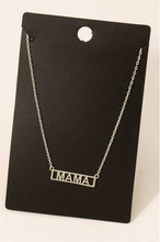 Load image into Gallery viewer, Gold Dipped Framed Mama Necklace - Various
