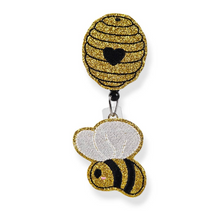 Load image into Gallery viewer, Embroidered Badge Reels with alligator clip

