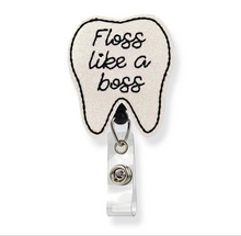 Load image into Gallery viewer, Embroidered Badge Reels with alligator clip
