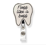 Embroidered Badge Reels with alligator clip