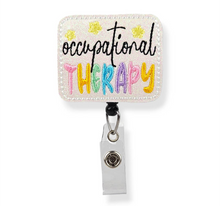 Load image into Gallery viewer, Embroidered Badge Reels with alligator clip
