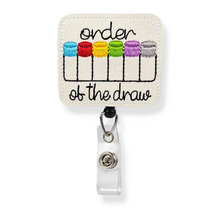 Load image into Gallery viewer, Embroidered Badge Reels with alligator clip
