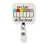 Embroidered Badge Reels with alligator clip