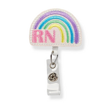 Load image into Gallery viewer, Embroidered Badge Reels with alligator clip
