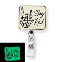 Load image into Gallery viewer, Embroidered Badge Reels with alligator clip
