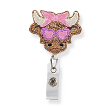 Load image into Gallery viewer, Embroidered Badge Reels with alligator clip
