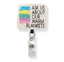 Load image into Gallery viewer, Embroidered Badge Reels with alligator clip
