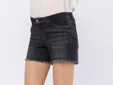 Bloom by Judy Blue Mid Rise Black MATERNITY Shorts - Inset Band