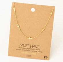 Load image into Gallery viewer, Multi Cross Necklace - Various
