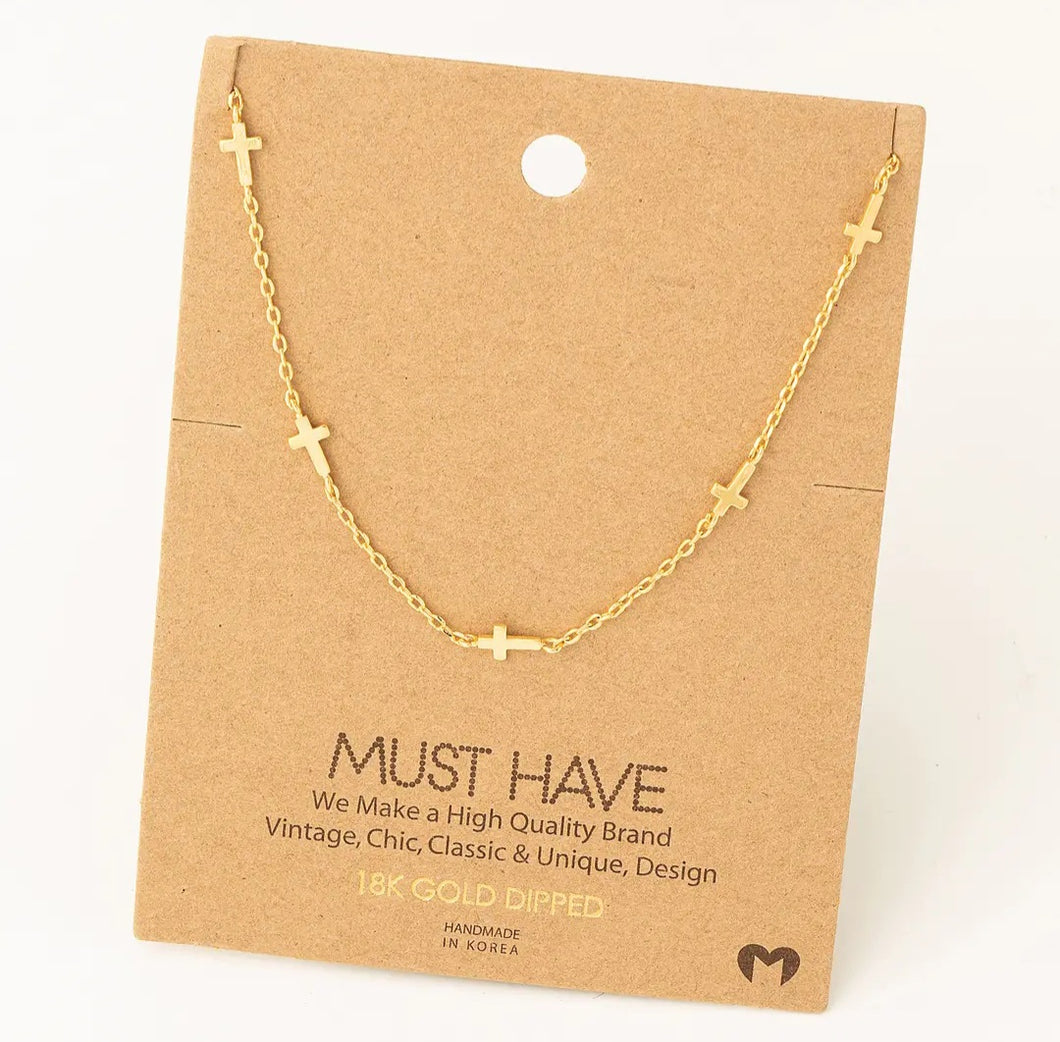 Multi Cross Necklace - Various