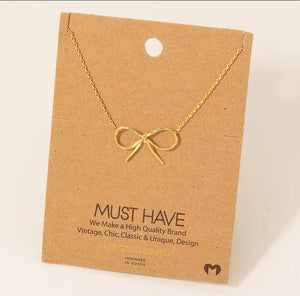 Coquette Bow Necklace - Various