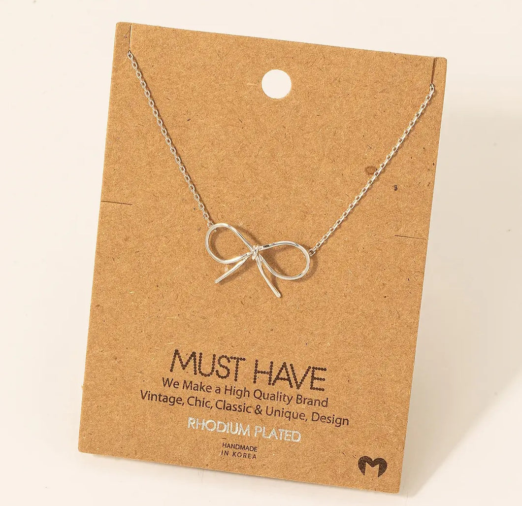 Coquette Bow Necklace - Various