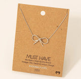 Coquette Bow Necklace - Various