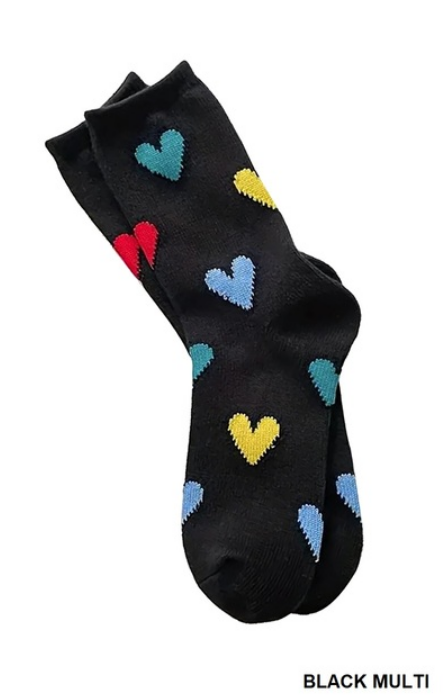 Valentine Heart Crew Length Socks