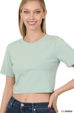 Classic Solid Crop Top - various