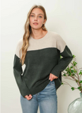 Super Soft Contrast Color block Sweater