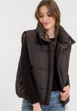 Solid Zip Puffer Vest  - Various