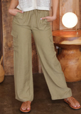 Lightweight Wide Leg Cargo Pant - Neutrals