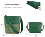 Wrangler Colorful Front Patch Shoulder Bag with Small Crossbody - Set with Interchangeable Handles