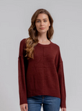 Super Soft Exposed Seam Sweater - Various Colors - Plus + Regular