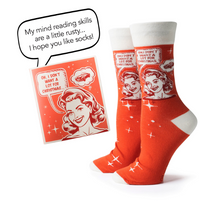Load image into Gallery viewer, Two Left Feet Holiday Card and Sock Set - Various
