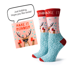 Two Left Feet Holiday Card and Sock Set - Various