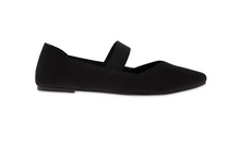 Load image into Gallery viewer, MIA Kylia Knit Mary Jane Flat with Pointed Toe in Black
