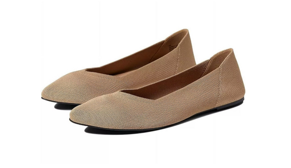 MIA Kerri Knit Flat with Pointed Toe in Khaki