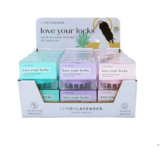 Lemon Lavender Love Your Locks Wet & Dry Scalp Massager - Various
