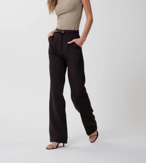 Wide Leg Dress Pant in Black