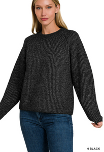Round Neck Chunky Knit Sweater