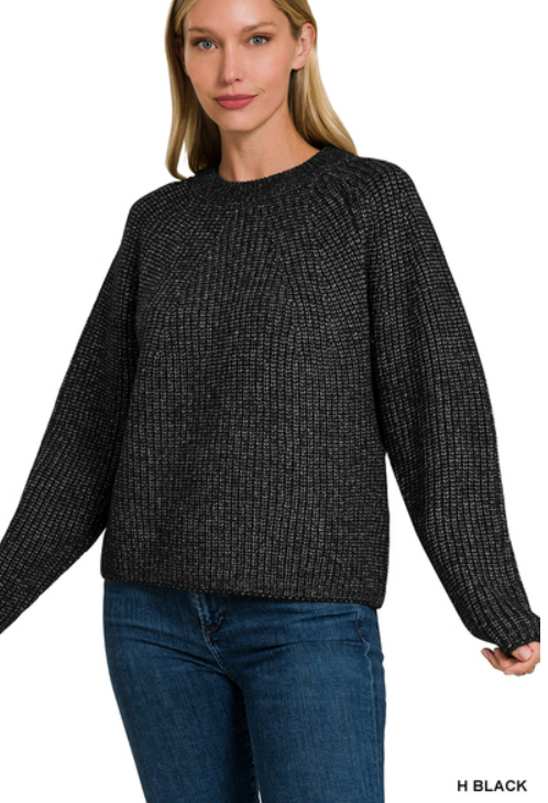 Round Neck Chunky Knit Sweater