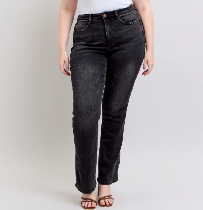 Judy Blue High Waist Tummy Control Bootcut in Black - Various Inseams - Plus + Reg