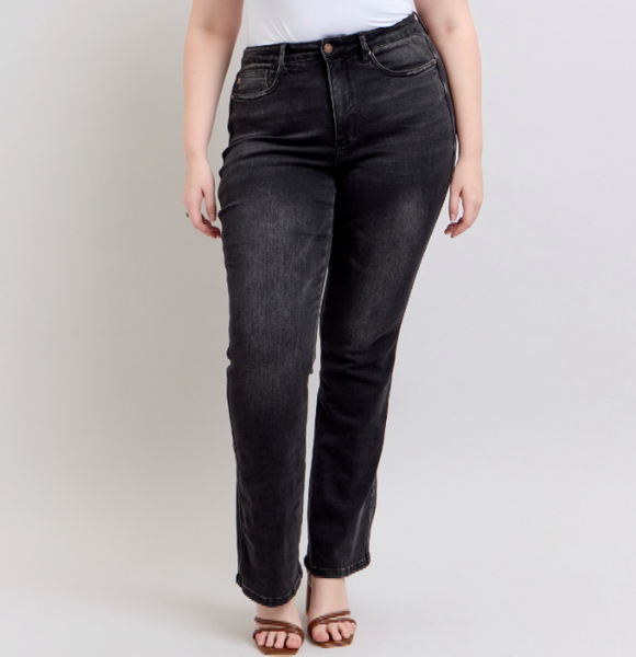 Judy Blue High Waist Tummy Control Bootcut in Black - Various Inseams - Plus + Reg
