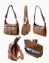 Load image into Gallery viewer, Roma Leather Buckle Shoulder Bag - Various
