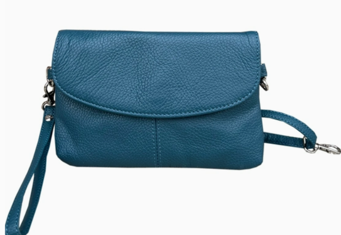 Roma Leather Cowhide Leather Crossbody Clutch Bag  - Various
