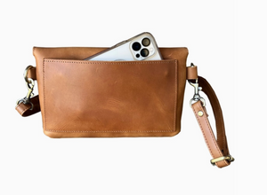 Roma Leather Medium Genuine Leather Snap Button Crossbody - Various