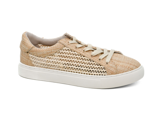 Corkys Keep Scrolling Natural Sneaker with Open Air Weave