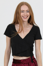 Load image into Gallery viewer, Eyelet Wrap Crop Top - Various

