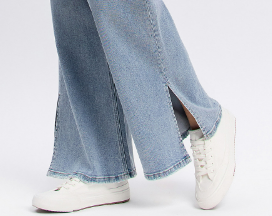 Vervet High Rise Wide Leg Jean with Drawstring Waistband