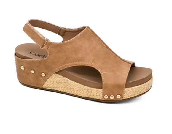 Corkys Volta II Wedge in Caramel Combo - 2