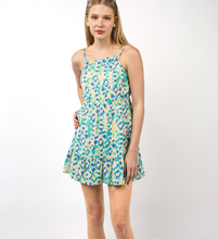 Load image into Gallery viewer, Blue Multicolor Mini Tank Dress
