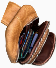 Load image into Gallery viewer, Roma Leather Cowhide Leather Sling Bag with Adjustable Shoulder Strap  - Various
