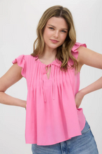 Load image into Gallery viewer, Front Tie Pleated Top- Various
