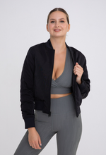 Load image into Gallery viewer, 2-in-1 Reversible Active Bomber Jacket in Black
