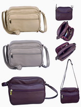 Load image into Gallery viewer, Roma Leather Cowhide Leather Hybrid Crossbody Shoulder Bag  - Various

