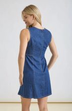 Load image into Gallery viewer, Classic Medium Wash Denim Mini Dress
