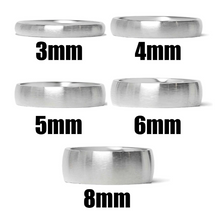 Load image into Gallery viewer, Brushed Finish Rounded Stainless Steel Ring - 3mm Band - Various Sizes
