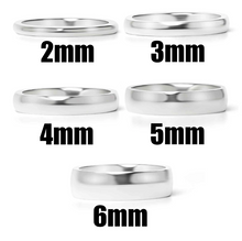 Load image into Gallery viewer, Highly Polished Rounded Stainless Steel Ring - 2mm Band - Various Sizes
